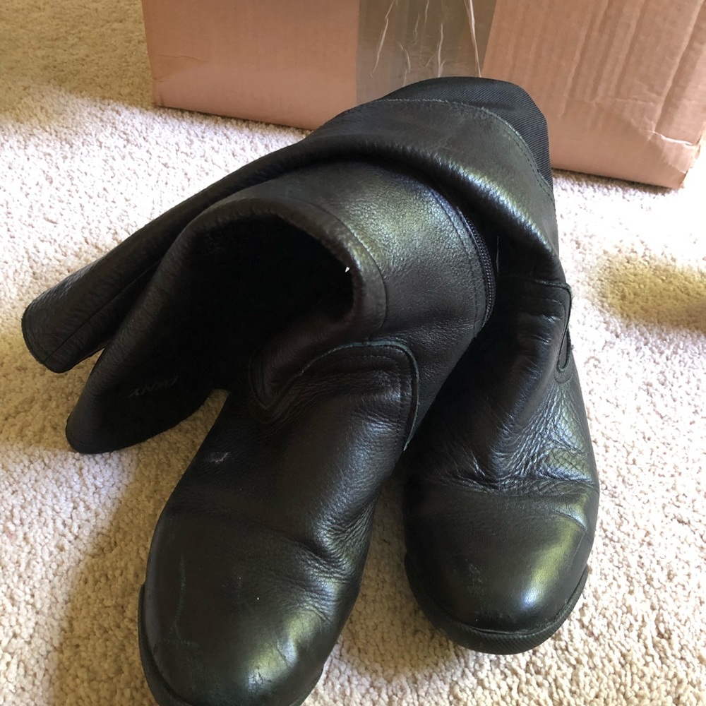 DKNY no heel black boots